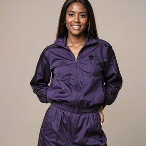 Adidas Women’s 2 PC Track‎ Suit Aurora Plum/Blk JV7490 Jacket M / JV7494 Pants S